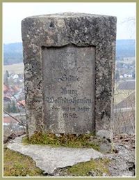 Gedenkstein am Wolfratshauser Bergwald